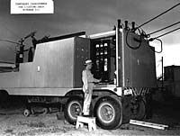 Temporary transformer used to connect BORAX-III with the town of Arco, Idaho