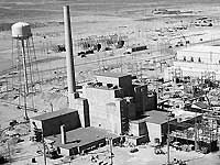 Aerial view of Hanford B-Reactor site, June 1944